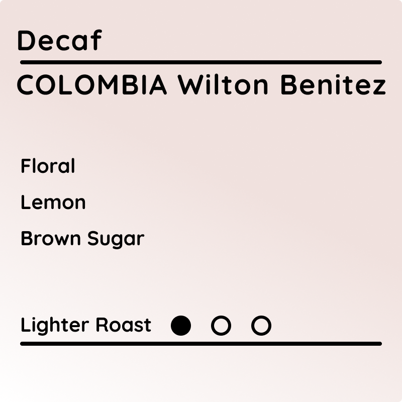 DECAF COLOMBIA Wilton Benitez